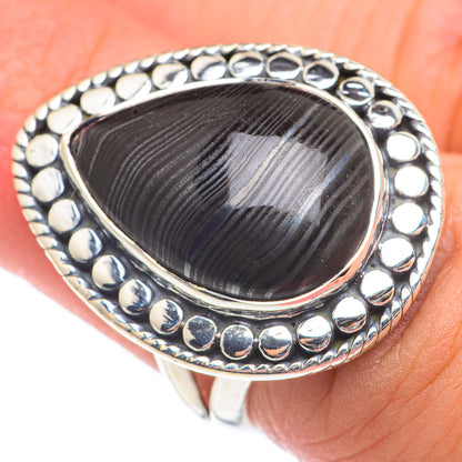 Psilomelane Dendrite Rings handcrafted by Ana Silver Co - RING70144