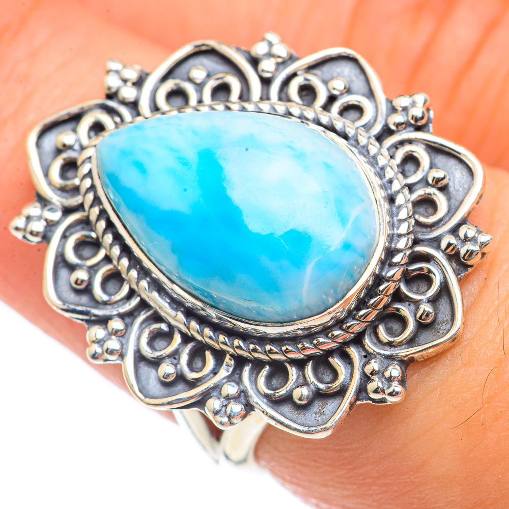 Larimar Rings handcrafted by Ana Silver Co - RING70154