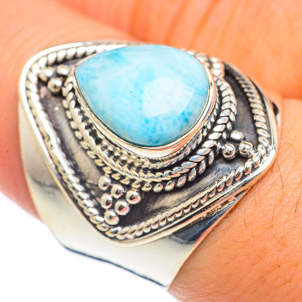 Larimar Rings handcrafted by Ana Silver Co - RING70155