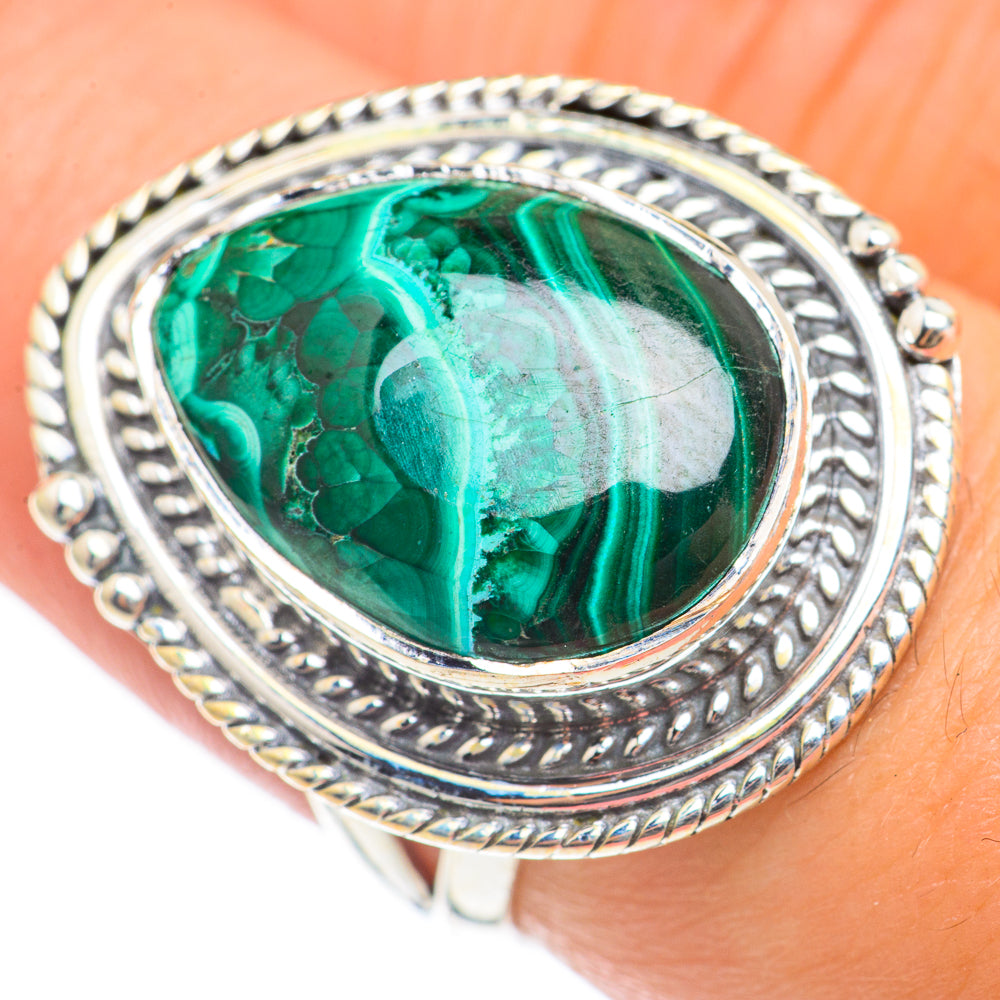 Malachite Rings handcrafted by Ana Silver Co - RING70159