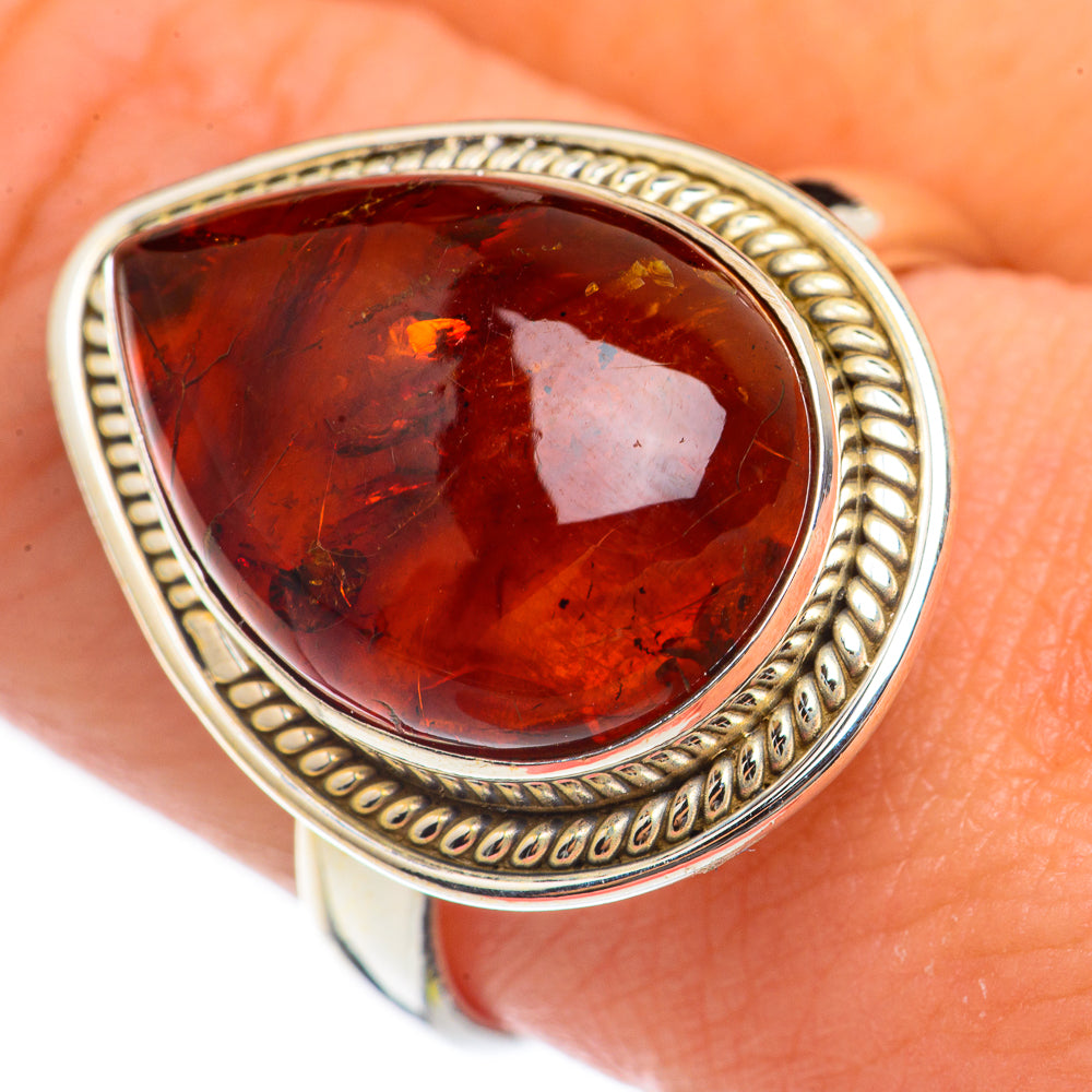Baltic Amber Rings handcrafted by Ana Silver Co - RING70169