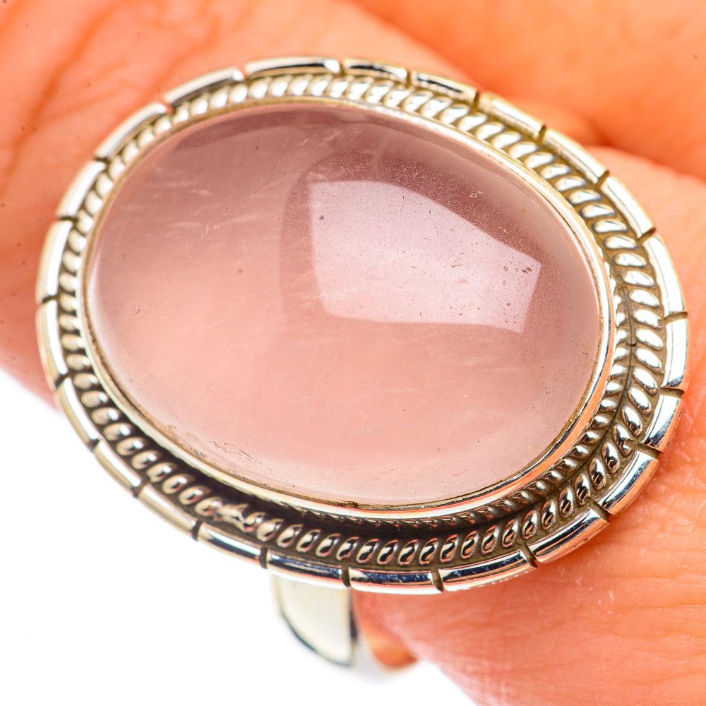 Rose Quartz Rings handcrafted by Ana Silver Co - RING70170