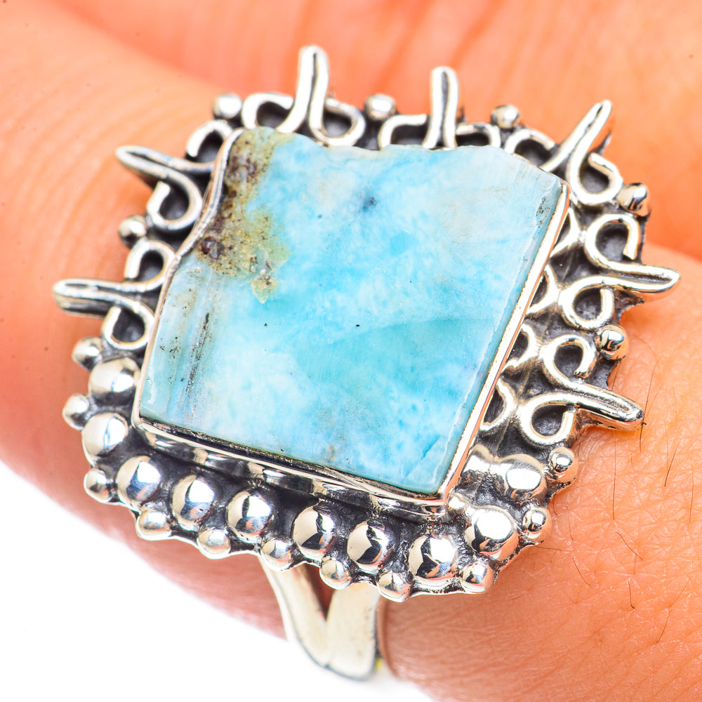 Larimar Rings handcrafted by Ana Silver Co - RING70184