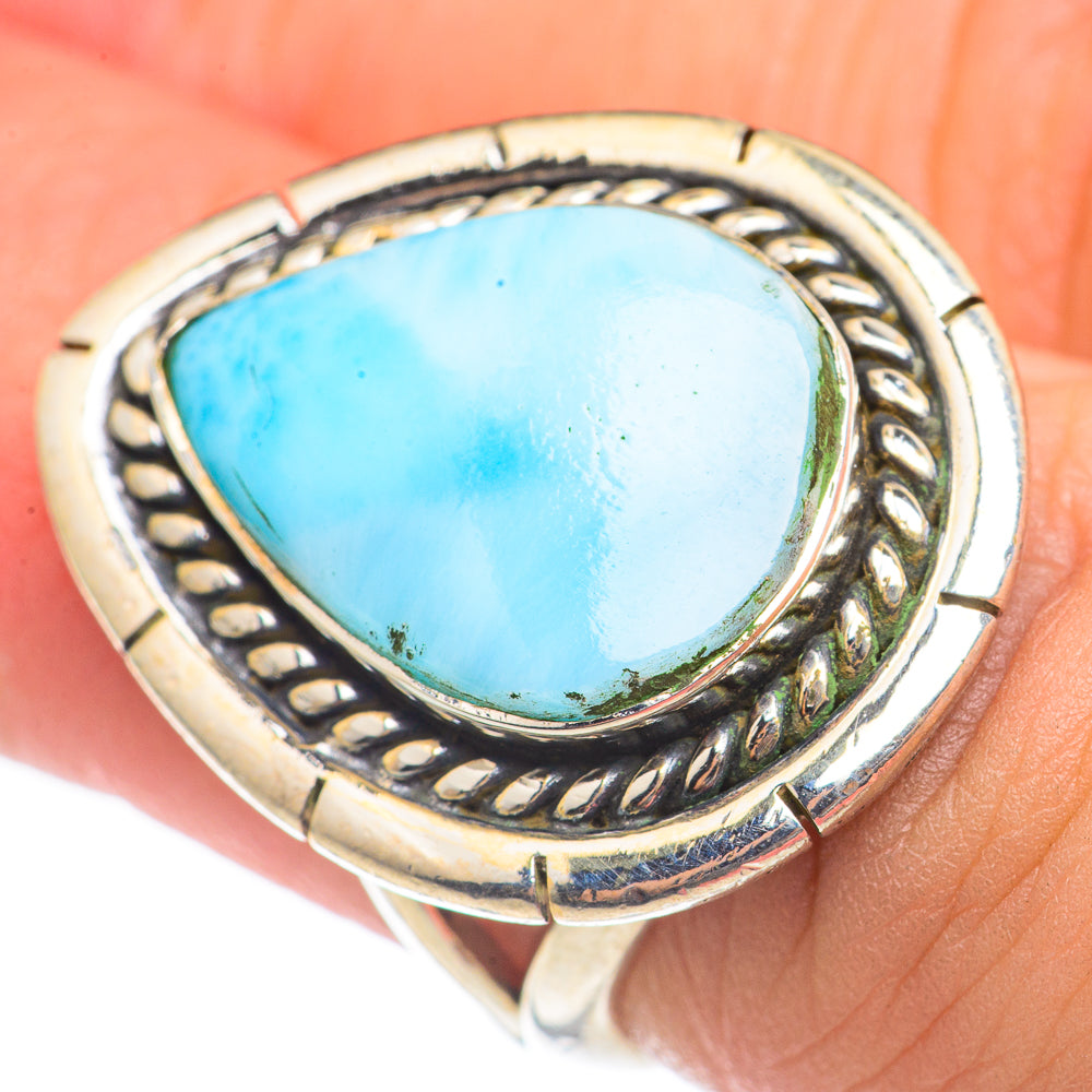 Larimar Rings handcrafted by Ana Silver Co - RING70187