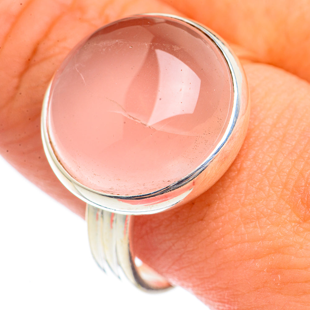 Rose Quartz Rings handcrafted by Ana Silver Co - RING70202