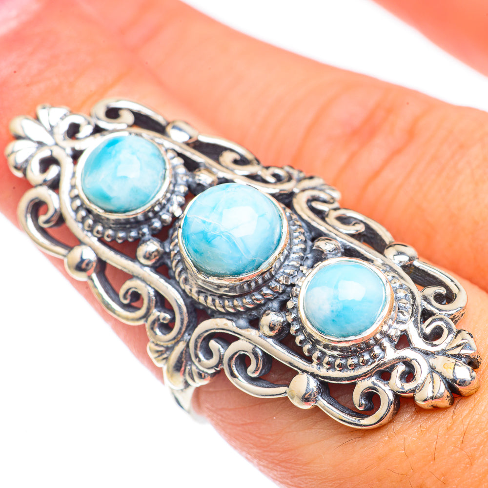 Larimar Rings handcrafted by Ana Silver Co - RING70217