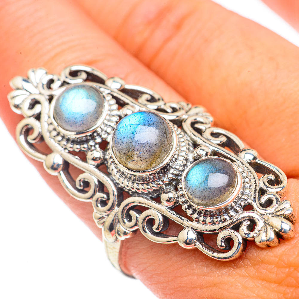 Labradorite Rings handcrafted by Ana Silver Co - RING70225