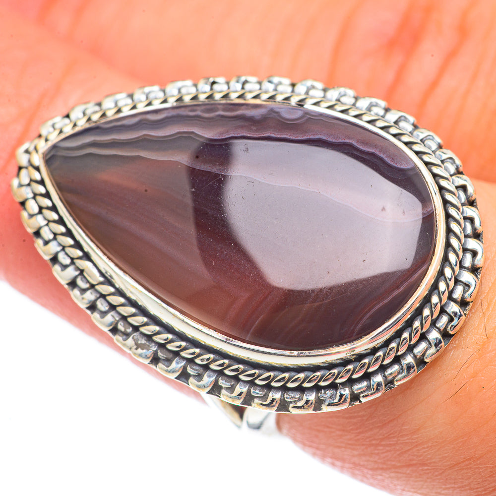 Botswana Agate Rings handcrafted by Ana Silver Co - RING70234