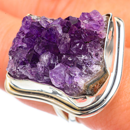 Amethyst Crystal Rings handcrafted by Ana Silver Co - RING70245