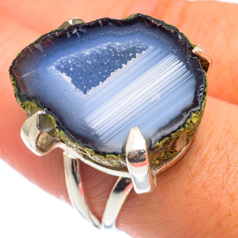 Coconut Geode Druzy Rings handcrafted by Ana Silver Co - RING70247