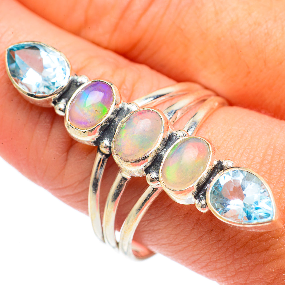 Ethiopian Opal Rings handcrafted by Ana Silver Co - RING70253