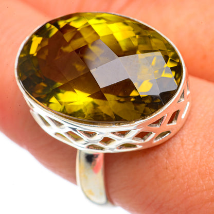 Olive Quartz Rings handcrafted by Ana Silver Co - RING70255