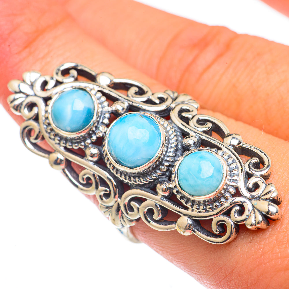 Larimar Rings handcrafted by Ana Silver Co - RING70257