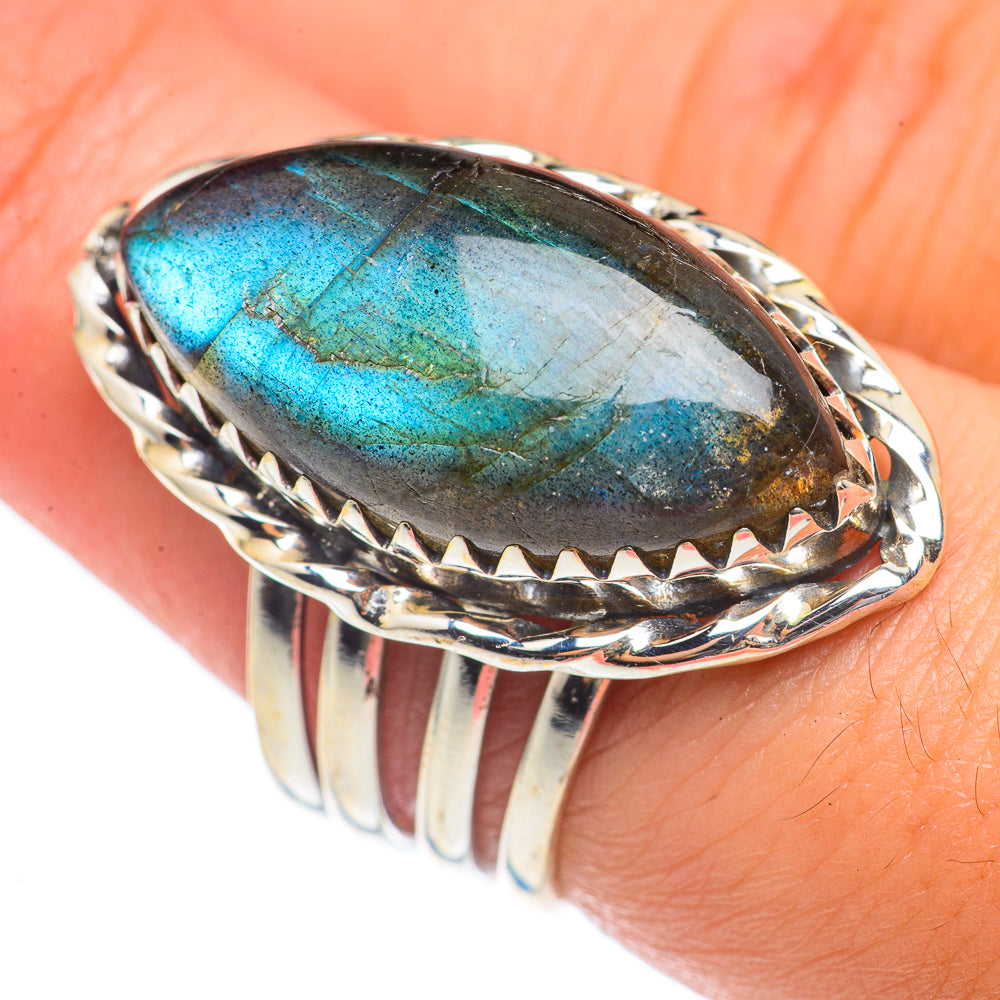 Labradorite Rings handcrafted by Ana Silver Co - RING70262