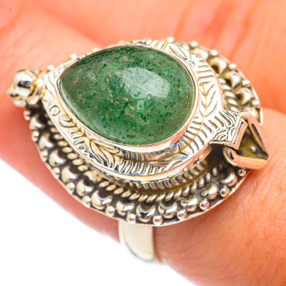 Green Aventurine Rings handcrafted by Ana Silver Co - RING70263