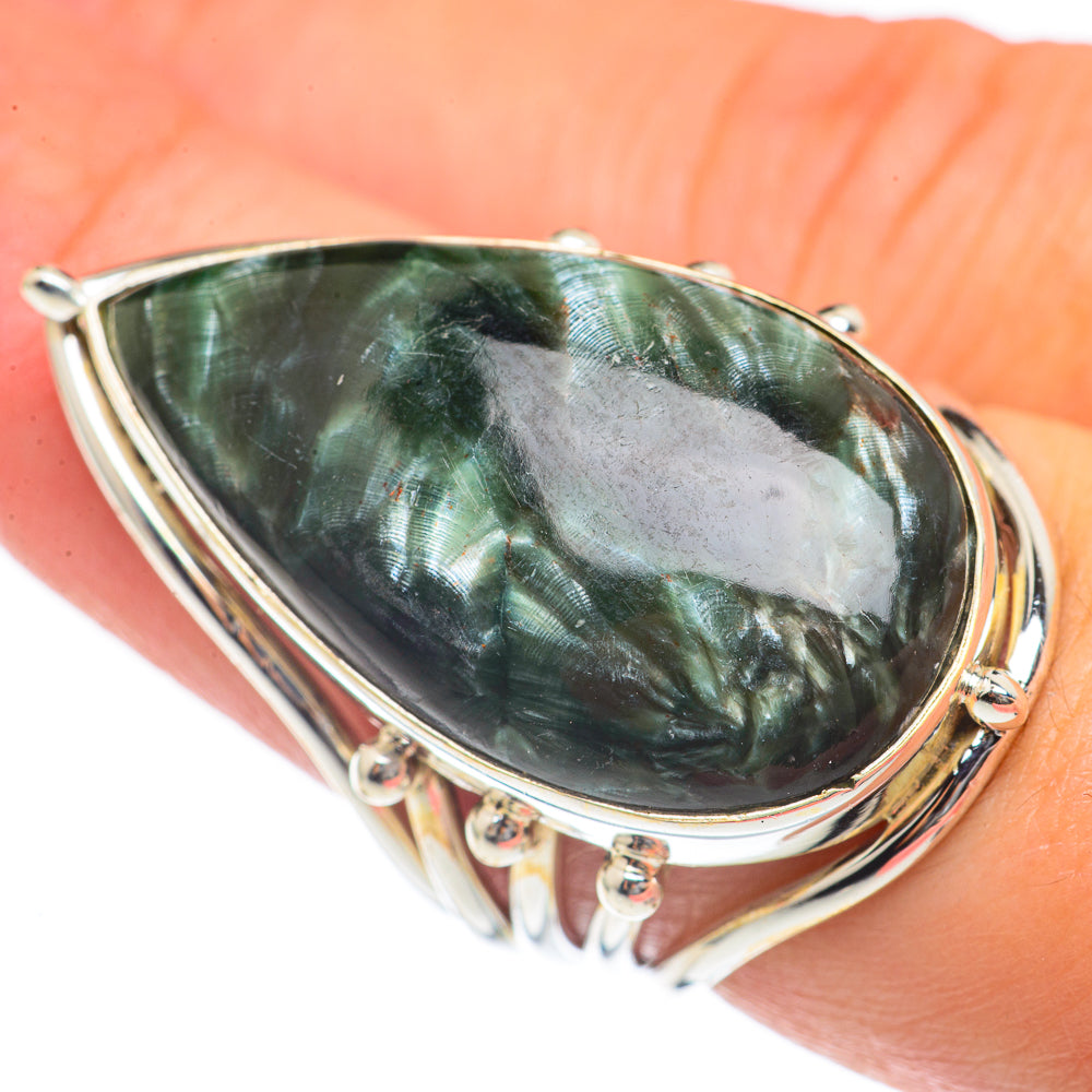Seraphinite Rings handcrafted by Ana Silver Co - RING70264