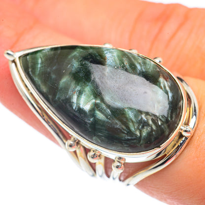 Seraphinite Rings handcrafted by Ana Silver Co - RING70264