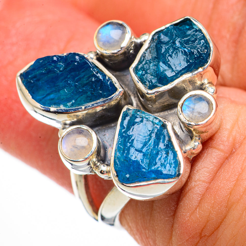 Blue Fluorite Rings handcrafted by Ana Silver Co - RING70267