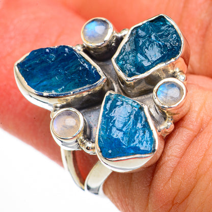 Blue Fluorite Rings handcrafted by Ana Silver Co - RING70267