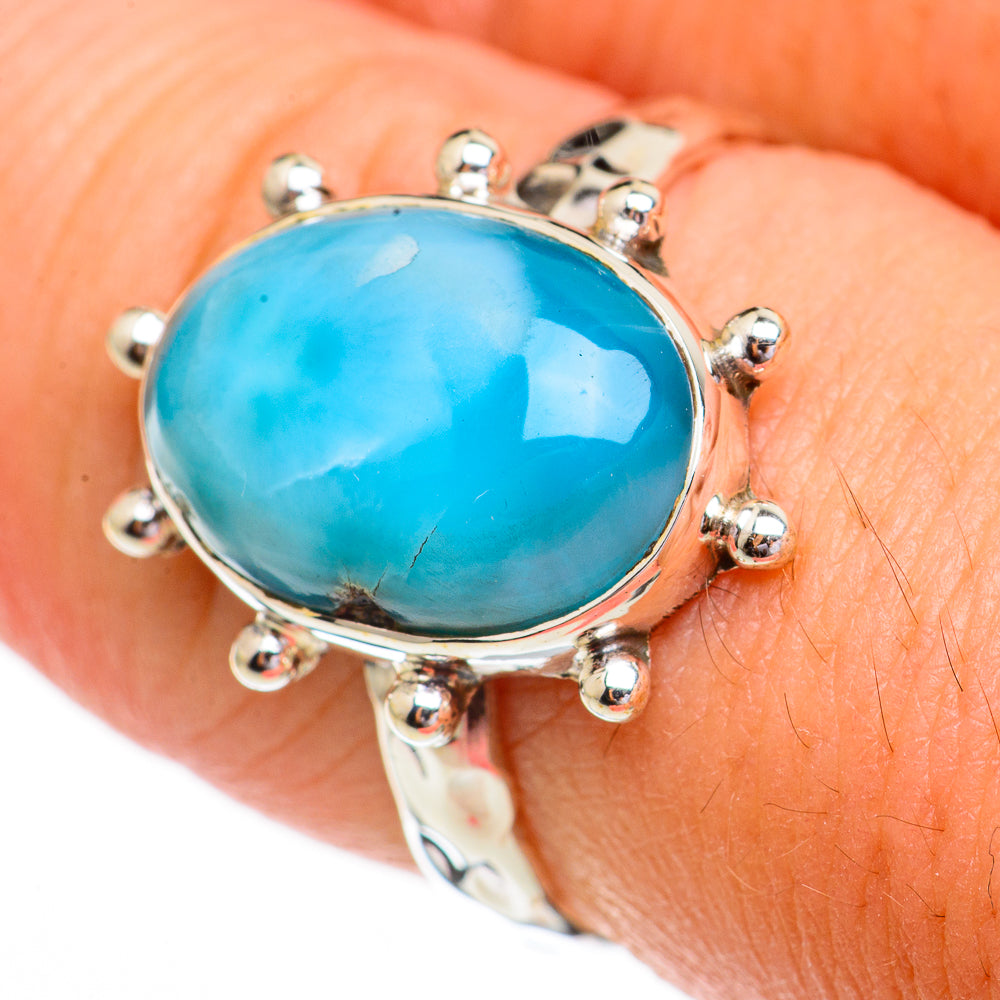 Larimar Rings handcrafted by Ana Silver Co - RING70272