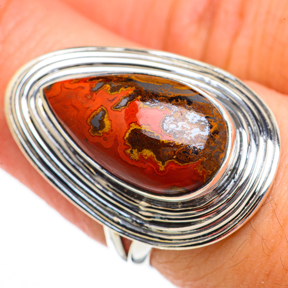 Moroccan Agate Rings handcrafted by Ana Silver Co - RING70280