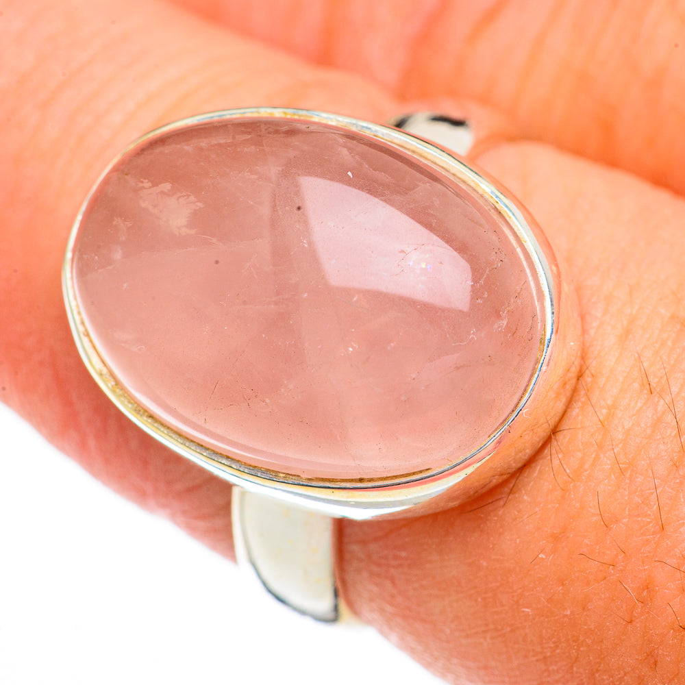 Rose Quartz Rings handcrafted by Ana Silver Co - RING70284