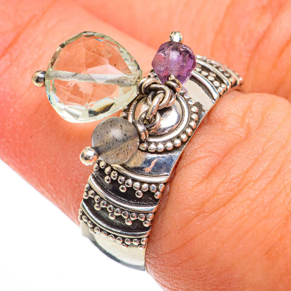 Green Amethyst Rings handcrafted by Ana Silver Co - RING70300