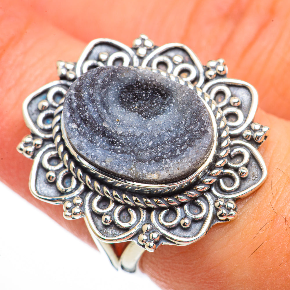 Desert Druzy Rings handcrafted by Ana Silver Co - RING70302