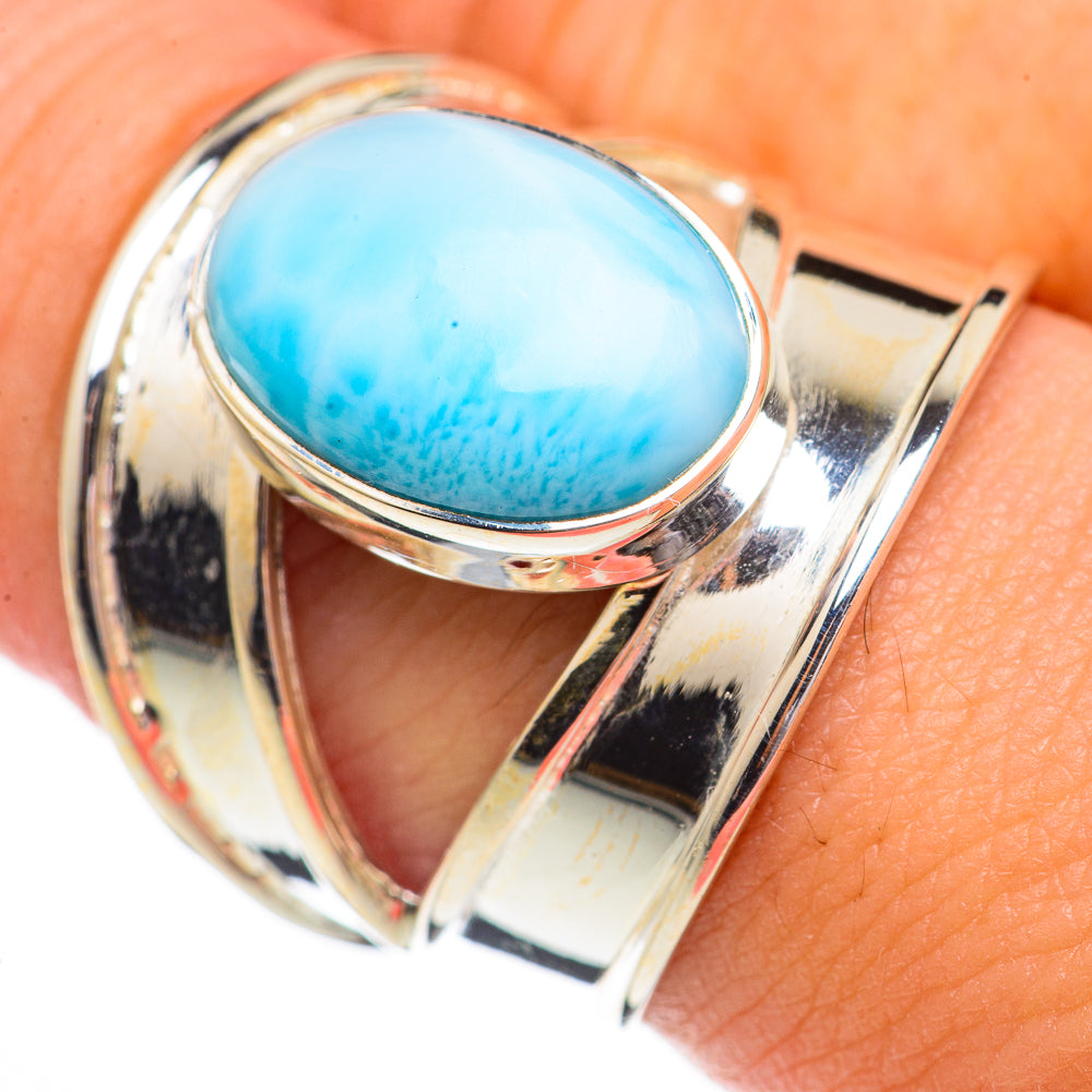 Larimar Rings handcrafted by Ana Silver Co - RING70307