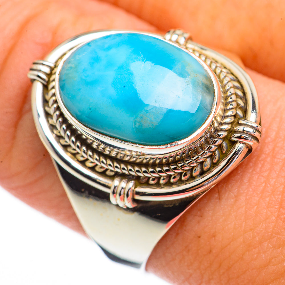 Larimar Rings handcrafted by Ana Silver Co - RING70311