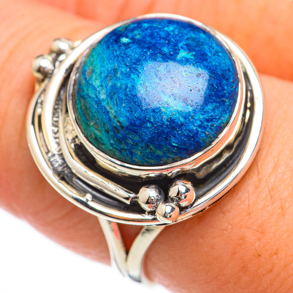 Chrysocolla Rings handcrafted by Ana Silver Co - RING70312