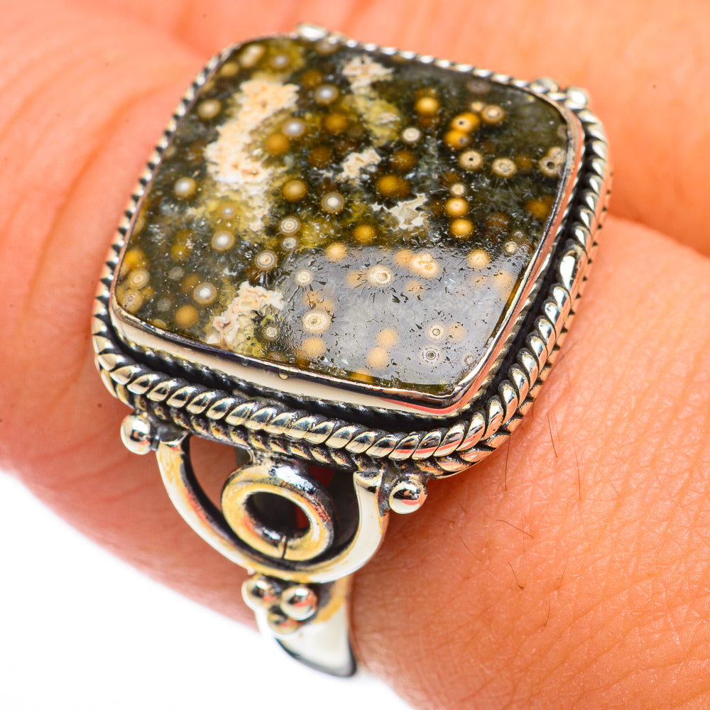 Ocean Jasper Rings handcrafted by Ana Silver Co - RING70314