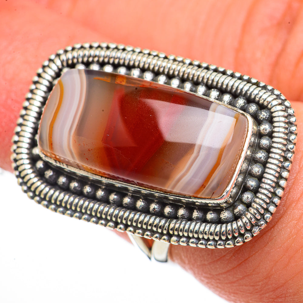 Botswana Agate Rings handcrafted by Ana Silver Co - RING70323