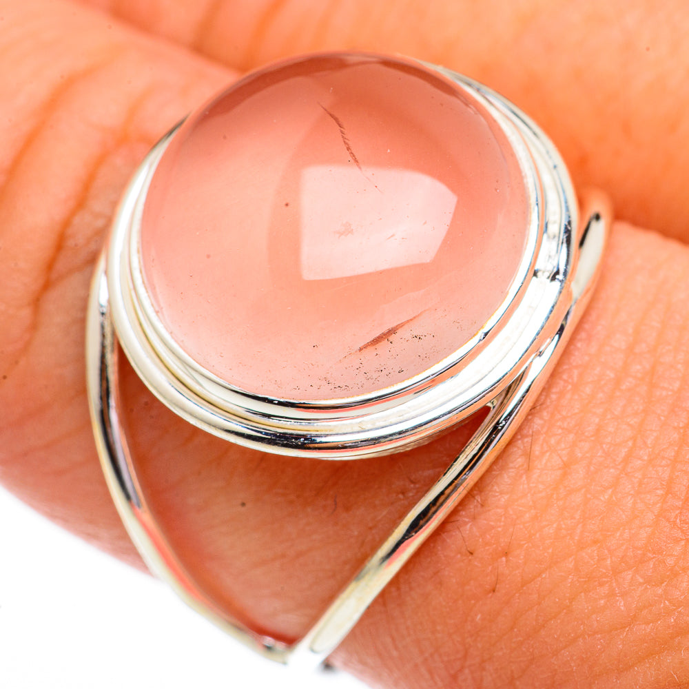Rose Quartz Rings handcrafted by Ana Silver Co - RING70326