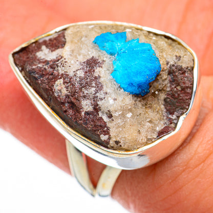 Cavansite Crystal Rings handcrafted by Ana Silver Co - RING70340
