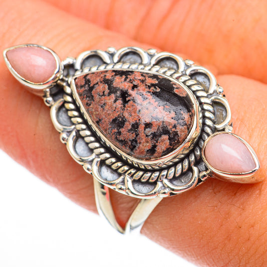 Fireworks Obsidian Rings handcrafted by Ana Silver Co - RING70341