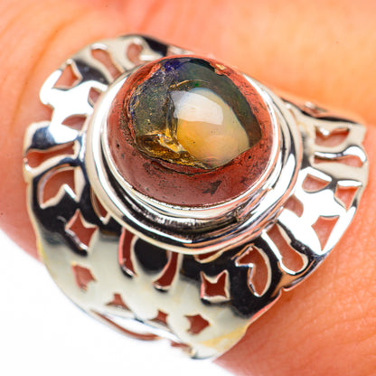 Mexican Fire Opal Rings handcrafted by Ana Silver Co - RING70342