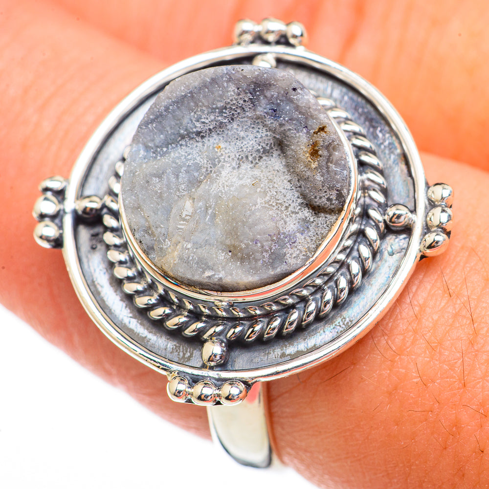 Desert Druzy Rings handcrafted by Ana Silver Co - RING70343