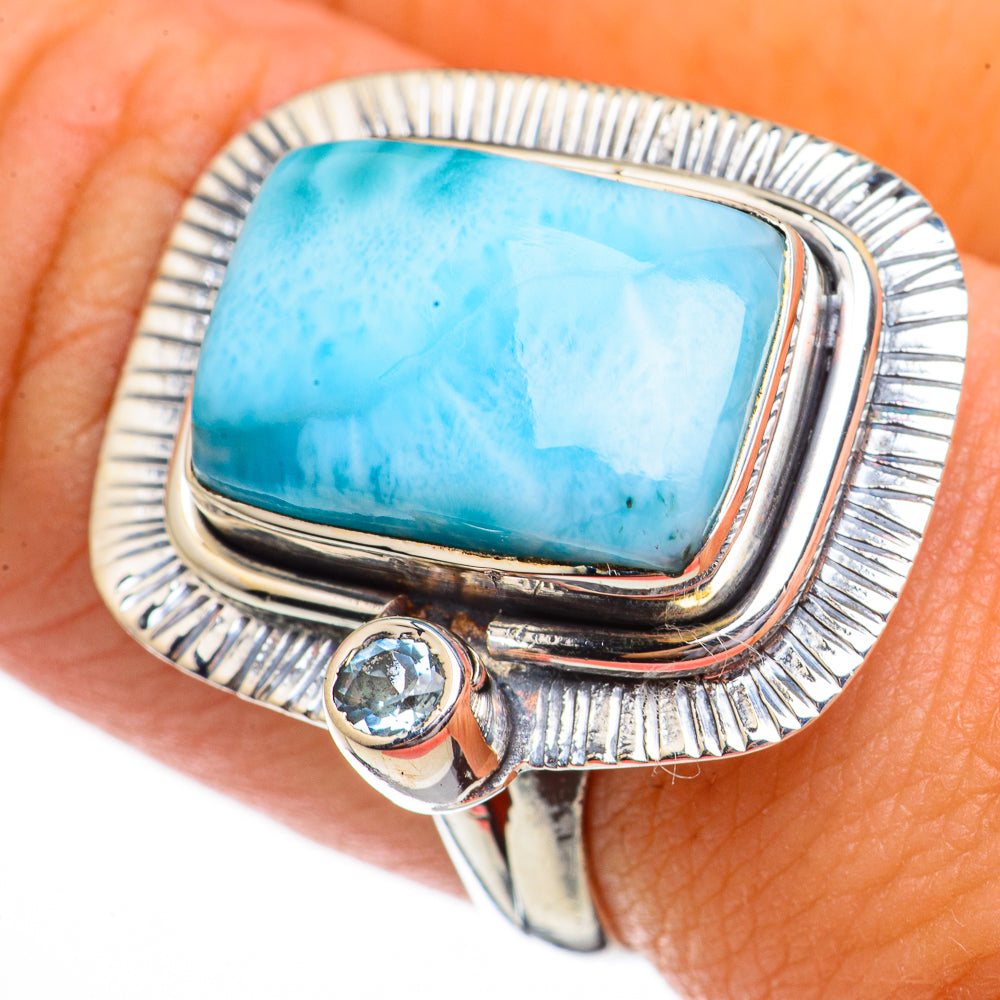 Larimar Rings handcrafted by Ana Silver Co - RING70348