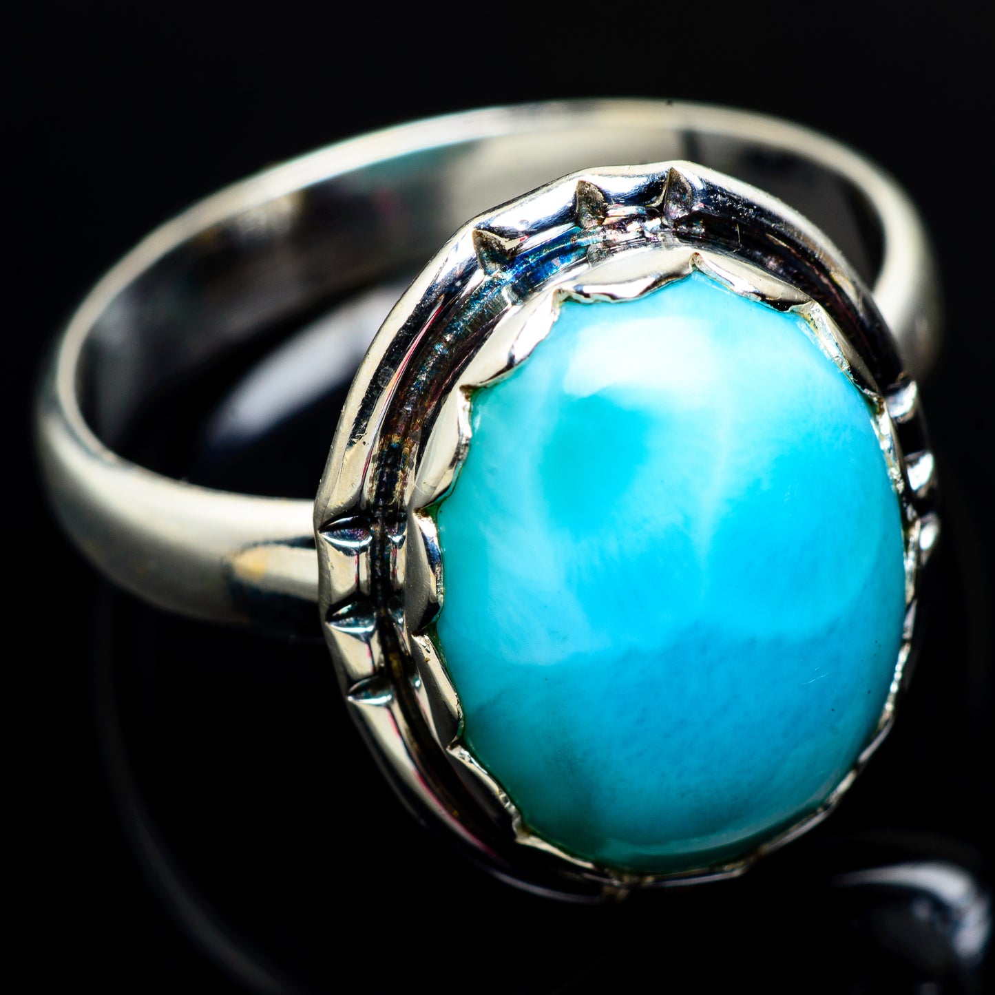 Larimar Rings handcrafted by Ana Silver Co - RING7035