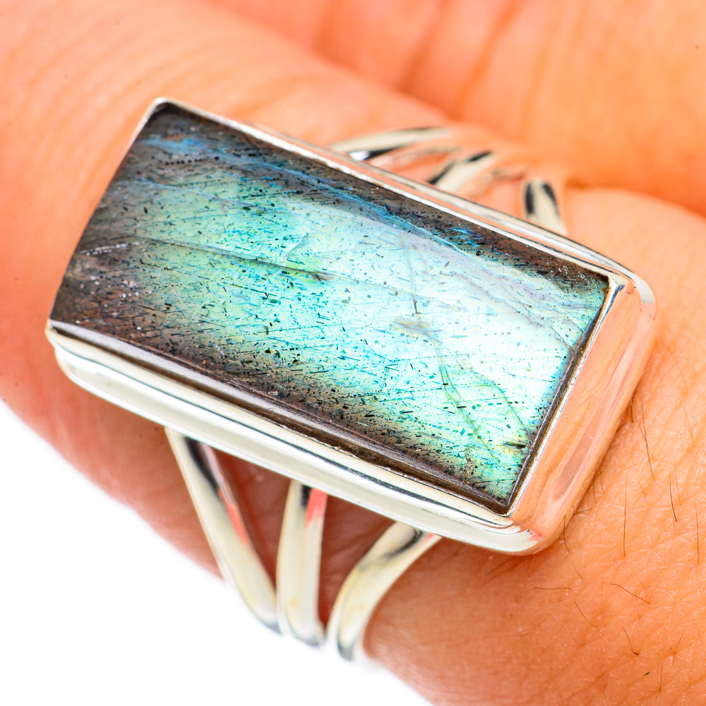 Labradorite Rings handcrafted by Ana Silver Co - RING70356