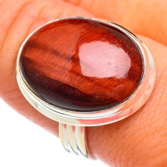 Red Tiger Eye Rings handcrafted by Ana Silver Co - RING70357