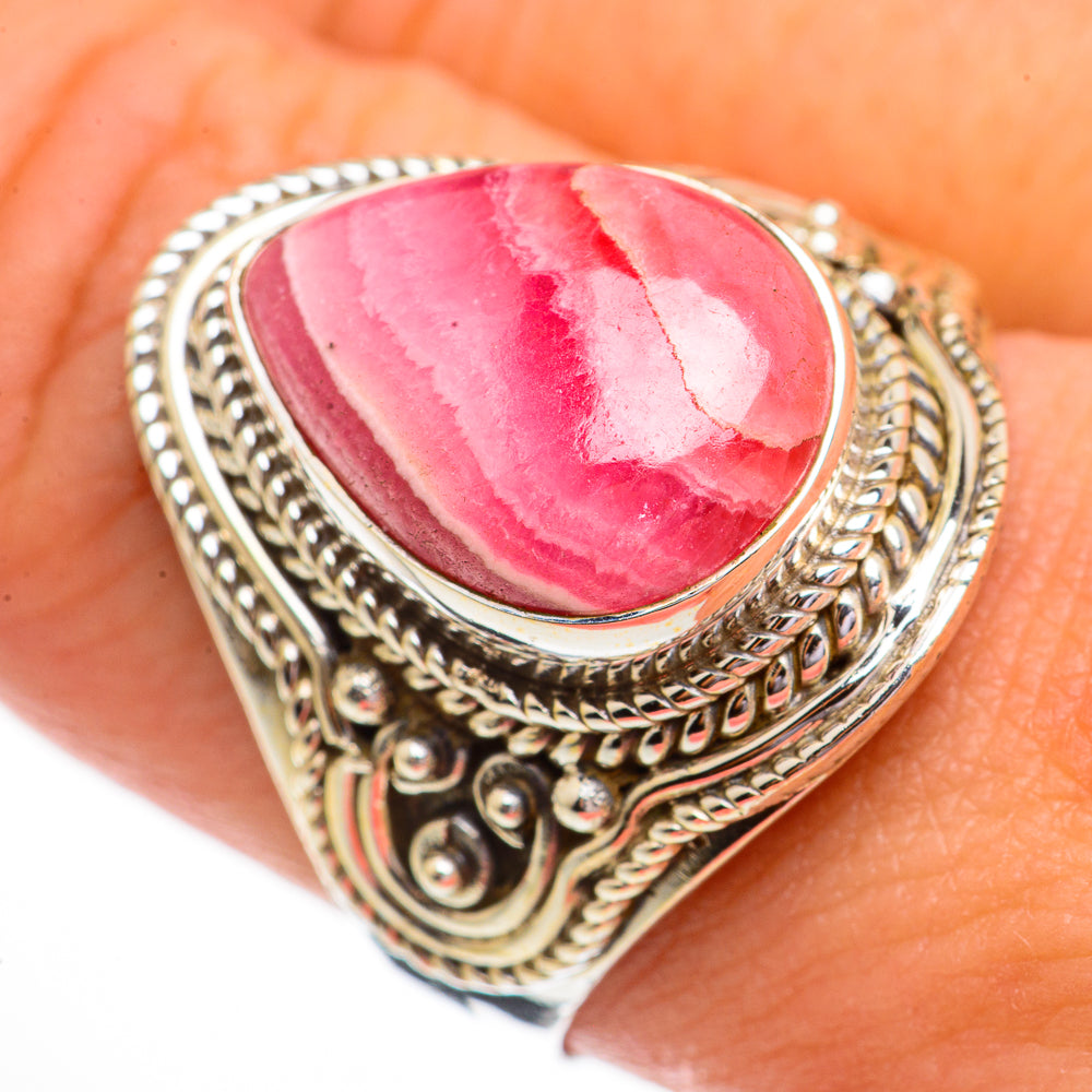 Rhodochrosite Rings handcrafted by Ana Silver Co - RING70365