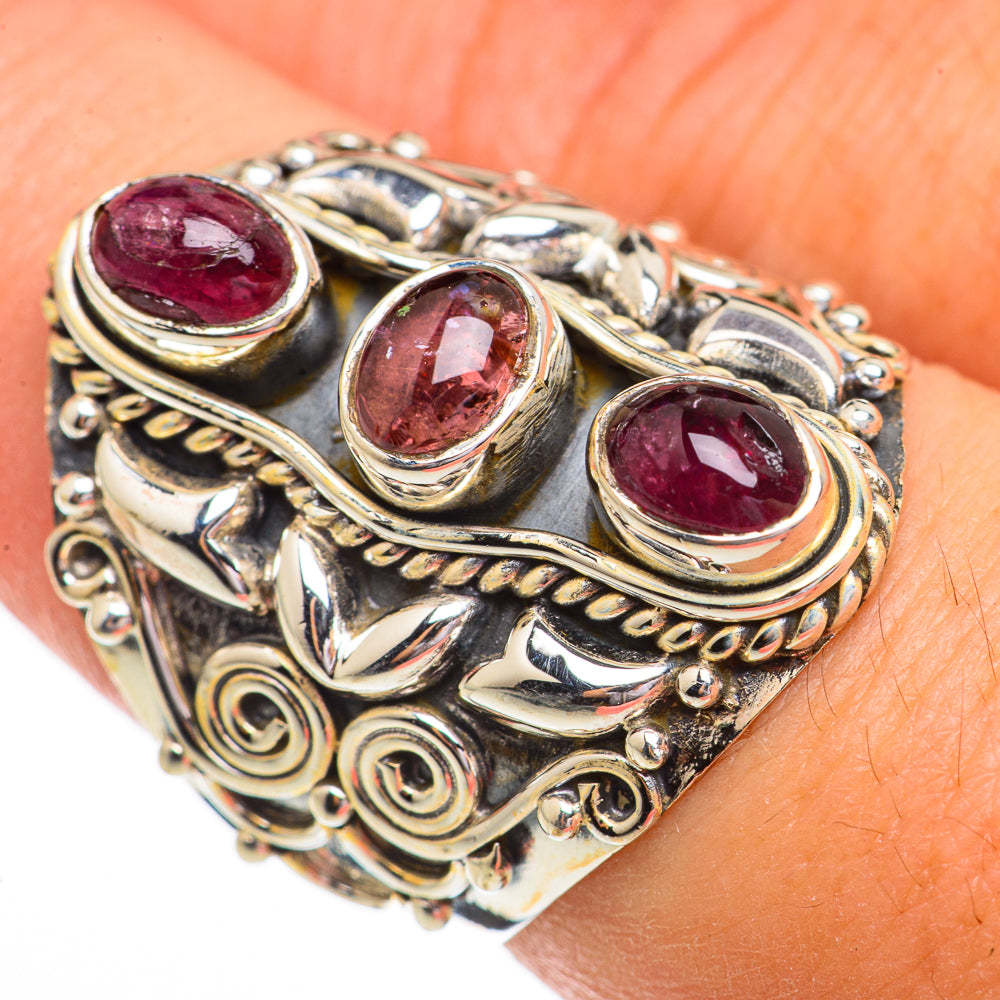 Pink Tourmaline Rings handcrafted by Ana Silver Co - RING70366