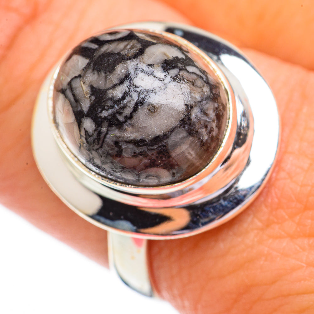Crinoid Fossil Rings handcrafted by Ana Silver Co - RING70375
