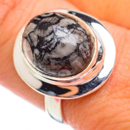 Crinoid Fossil Rings handcrafted by Ana Silver Co - RING70375
