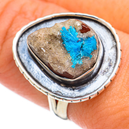 Cavansite Crystal Rings handcrafted by Ana Silver Co - RING70379