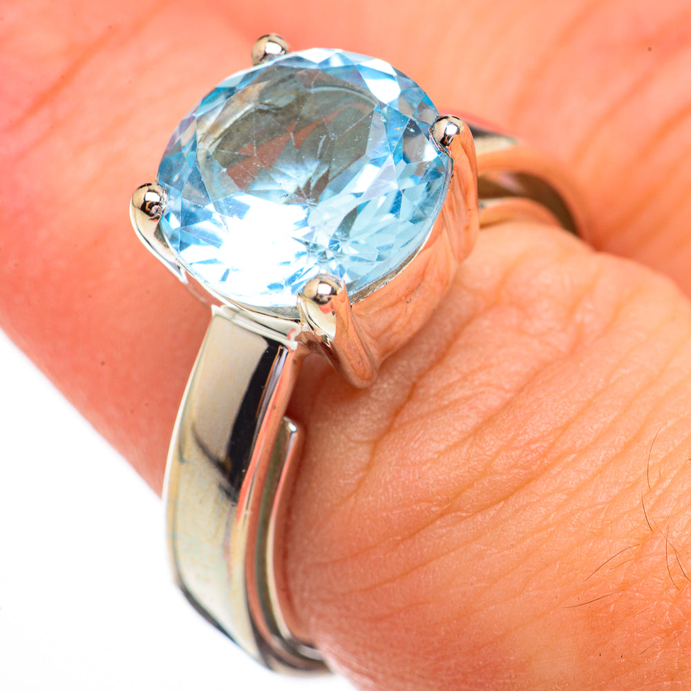 Blue Topaz Rings handcrafted by Ana Silver Co - RING70380
