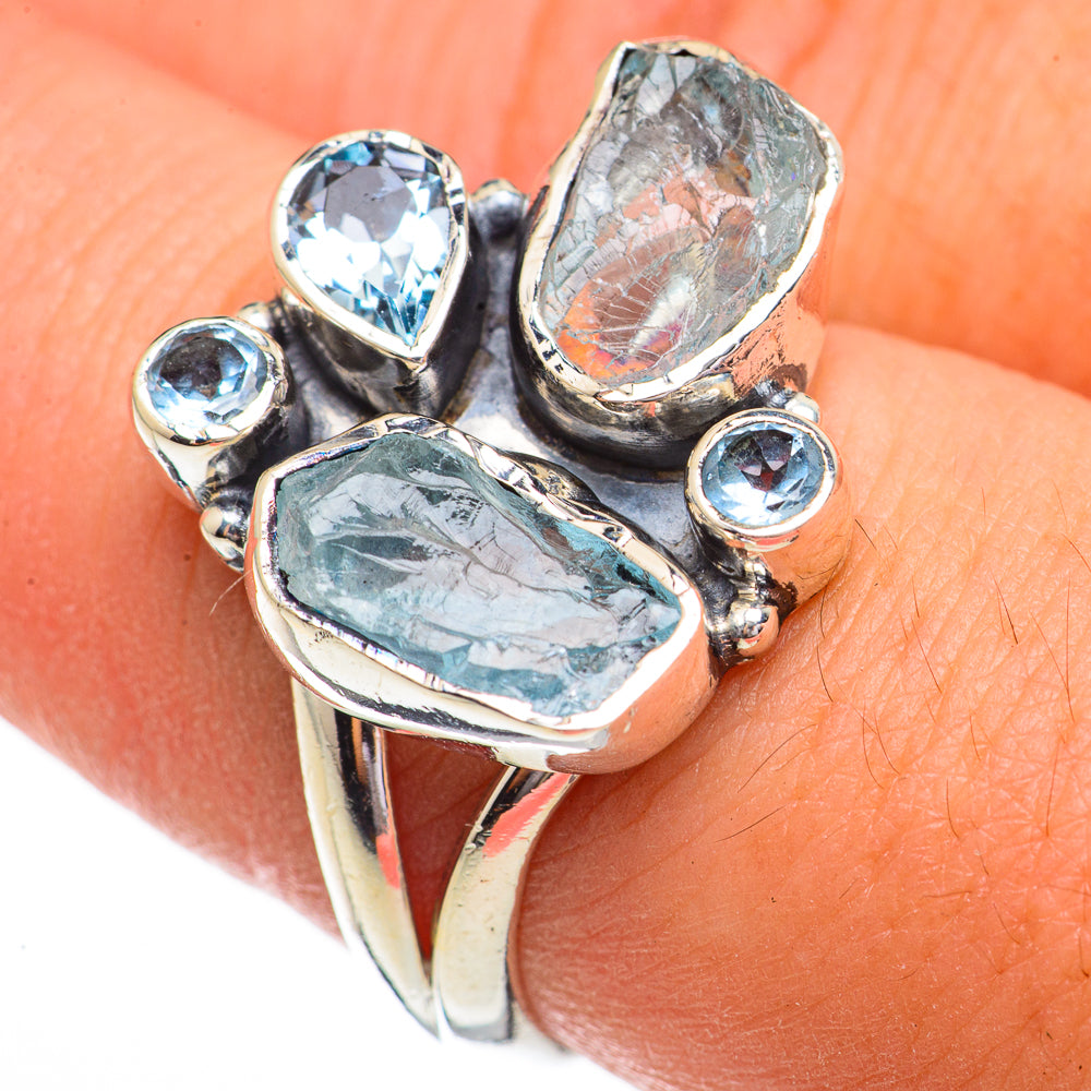 Aquamarine Rings handcrafted by Ana Silver Co - RING70384