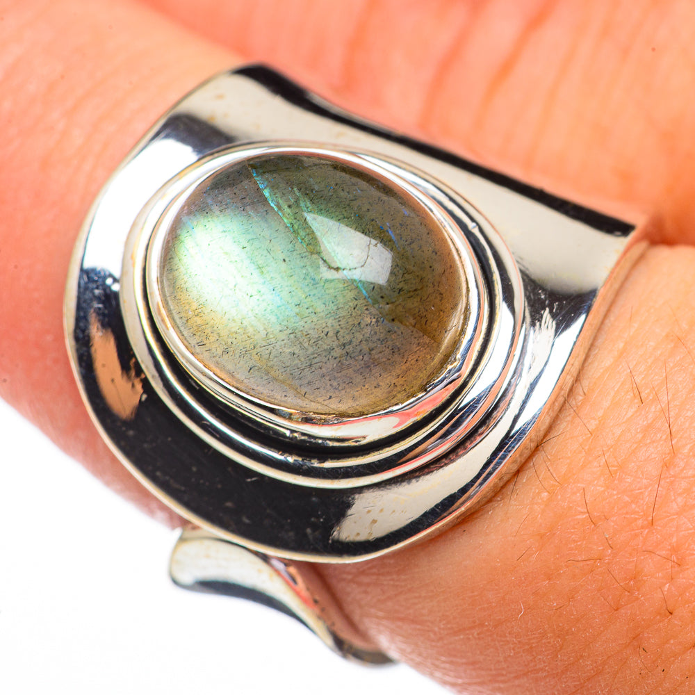 Labradorite Rings handcrafted by Ana Silver Co - RING70388